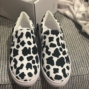 Black and White Slip-On Sneakers